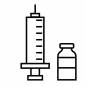 予防接種 予防接種 注射器,ワクチン,医療,予防接種,薬品,注射,白抜き,デフォルメ,アイコン,インフルエンザのシルエット素材