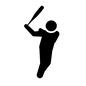バッター バッター 野球選手,バッター,打つ,素振り,人物,ピクトグラム,野球,スポーツ,全身,フォームのシルエット素材