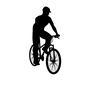自転車 男性,男の人,人,人物,運転,乗る,自転車,サイクリング,買い物,外出のシルエット素材