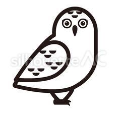 ふくろう ふくろう,フクロウ,梟のシルエット素材