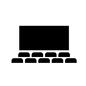 映画館 映画館 映画館,シネマ,スクリーン,席,館内,上映,映画,シアター,座席のシルエット素材