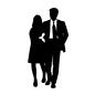 腕を組むカップル 腕を組むカップル 感情,全身,正面,歩く,腕を組む,カップル,couple,恋人,ラブラブ,ラブのシルエット素材