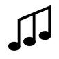 音符 音符 3連符,音符,符号,リズム,メロディー,譜面,楽譜,オーケストラ,音楽,ミュージックのシルエット素材