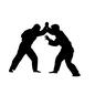 柔道 柔道 組手,柔道,武道,柔術,競技,スポーツ,動き,技,人物,2人のシルエット素材