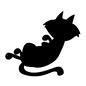 猫 猫 コミカル,かわいい,猫,ねこ,ネコ,生き物,寝転ぶ,仰向け,寝る,全身のシルエット素材