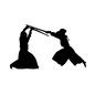 剣道 剣道 小手,小手打ち,剣道,武道,剣術,競技,スポーツ,動き,技,人物のシルエット素材