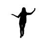 踊る 踊る,ダンス,人物,女性,全身,モデル,ポーズのシルエット素材
