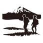 ハイキング ハイキング ハイキング,歩く,男女,男性,女性,登山,アウトドア,人物,バカンス,旅行のシルエット素材