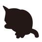 猫 猫 猫,ねこ,ネコ,毛繕い,座る,丸まる,長い尻尾,身だしなみ,1匹,耳のシルエット素材