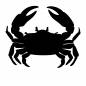 カニ カニ カニ,海,生き物,川,水族館,食材,食べ物,夏休み,休日,年中行事のシルエット素材
