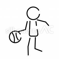 バスケ部　ドリブル ピクトグラム,ピクトサイン,アイコンのシルエット素材