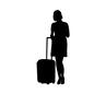 トラベル トラベル 運ぶ,旅,旅行,トラベル,キャリー,キャリーバッグ,バッグ,荷物,人物,女性のシルエット素材