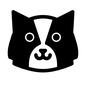 犬 犬 いぬ,犬,イヌ,正面,立ち耳,かわいい,癒し,デフォルメ,アップ,顔のシルエット素材