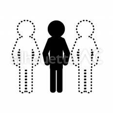 人材不足 立つ,不足,欠員のシルエット素材