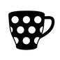 マグカップ マグカップ,水玉,ドット,模様,ドット柄,コーヒーカップ,食器,喫茶店,カフェ,アイテムのシルエット素材