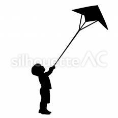 凧あげ 凧,凧あげ,持つのシルエット素材