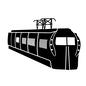 電車 電車 電車,鉄道,車両,鉄道車両,乗り物,乗物,乗車,列車,車体,交通手段のシルエット素材