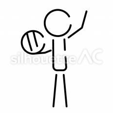 バレー部 ピクトグラム,ピクトサイン,アイコンのシルエット素材