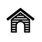 犬小屋 犬小屋 犬小屋,小屋,飼う,犬,ペット用品,ペット,ハウス,動物,アニマル,屋根のシルエット素材
