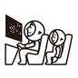宇宙飛行士 宇宙飛行士 操縦,ロケット,パイロット,座る,真剣,宇宙飛行士,人物,2人,横向き,全身のシルエット素材
