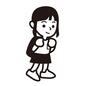 女の子 女の子,全身,歩く,学校帰り,下校,ランドセル,背負う,肩に手,笑顔,制服のシルエット素材