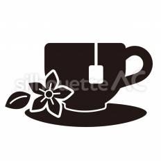 ハーブティー カップ,飲み物,リラックスのシルエット素材