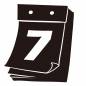 7日の日めくりカレンダー 日めくり,カレンダー,7日,数字,レトロ,めくる,七夕,年中行事,七夕まつり,七夕飾りのシルエット素材