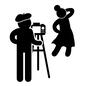 カメラマン 写真撮影,男性カメラマン,モデル,女性モデル,ポーズ,三脚,カメラ,写真機,撮影のシルエット素材