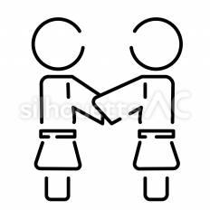 柔道部　組み手 ピクトグラム,ピクトサイン,アイコンのシルエット素材