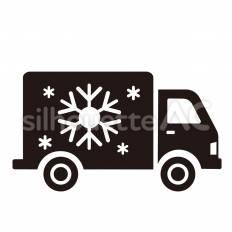 配送　クール宅配便 クール,宅配,トラックのシルエット素材