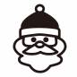 サンタクロース(鼻ひげと顎ひげ) サンタクロース(鼻ひげと顎ひげ) サンタクロース,クリスマス,人物,男性,おじいさん,鼻ひげ,すまし顔,顎ひげ,帽子,ポンポンのシルエット素材