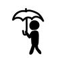 雨 ピクトグラム,雨,雨模様,雨具,傘,かさ,人,人物,歩く,梅雨のシルエット素材
