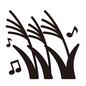 ススキ ススキ,薄,芒,すすき,植物,音符,音楽,ミュージック,秋,オータムのシルエット素材