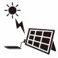 ソーラー充電器 太陽,太陽光,パネル,発電,給電,備品,シンプル,案内向け,物,充電のシルエット素材