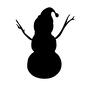 雪だるま 雪だるま 雪だるま,ゆきだるま,スノーマン,雪遊び,クリスマス飾り,クリスマス,クリスマスイブ,イブ,冬,12月のシルエット素材