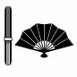 扇子 扇子,和風,扇,仰ぐ,父の日,年中行事,父,プレゼント,感謝,お祝いのシルエット素材