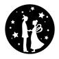 織姫と彦星 織姫と彦星 七夕,七夕伝説,夏,夏の風物詩,織姫,彦星,向かい合う,手をつなぐ,円,星空のシルエット素材