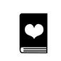 本 本,絵本,図書,読み物,表紙,1冊,書籍,小説,閉じる,ハートのシルエット素材