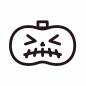 困った顔のジャックオーランタン ジャックオーランタン,ハロウィン,困る,イベント,秋,10月,10月31日,季節,パーティー,祭りのシルエット素材