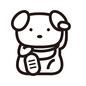 招き犬 招き犬 招き犬,小判,置物,飾り,飾り物,置き物,正月,お正月,縁起物,十二支のシルエット素材