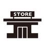 お店 お店 ストアー,英語,自動ドア,店舗,スーパー,商店,外観,アップ,看板,四角のシルエット素材