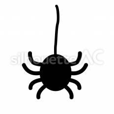 蜘蛛　垂れる 蜘蛛,糸,垂れるのシルエット素材