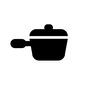片手鍋 片手鍋 片手鍋,ソースパン,ミルクパン,鍋,なべ,蓋,ふた,煮物,スープ,汁物のシルエット素材