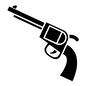 銃 銃,拳銃,ピストル,武器,銃器,一丁,横向き,側面,武力,道具のシルエット素材