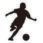 サッカー サッカー サッカー,少年サッカー,サッカーボール,構える,ボール,狙う,シュート,ドリブル,全身,正面のシルエット素材