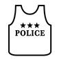 防弾チョキ 防弾チョッキ,ベスト,チョッキ,装備品,星3つ,警察官,防護服,星マーク,アイコン,素材のシルエット素材