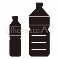 保存水 保存水,水,ボトルのシルエット素材