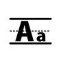 大文字と小文字 大文字,小文字,罫線,英語,文字,英字,アルファベット,A,a,アイコンのシルエット素材