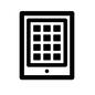 タブレット タブレット タブレット, ウェブ,パーツ,アプリ,インターフェイス,待ち受け画面,画面,モバイル,タッチパネルのシルエット素材
