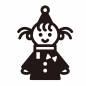 クリスマス(三角帽子かぶった女の子) クリスマス(三角帽子かぶった女の子) クリスマス,三角帽子,ポンポン,マフラー,女の子,人物,正面,上半身,にっこり,シンプルのシルエット素材